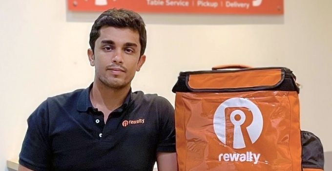 Kevin Coutinho with Rewalty delivery bag.